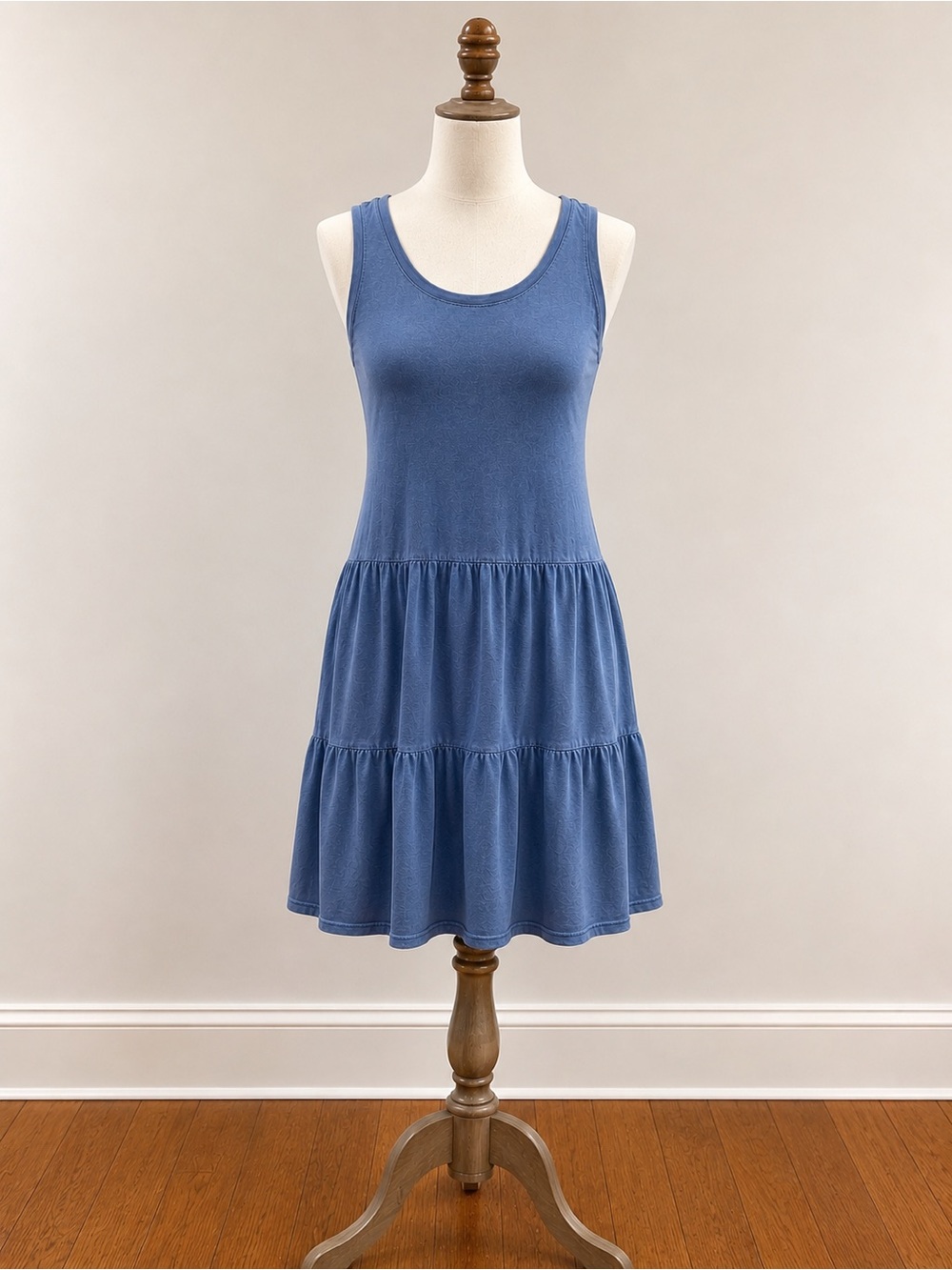 Southern Tide Sleeveless Tiered Dress in Dusty Blue